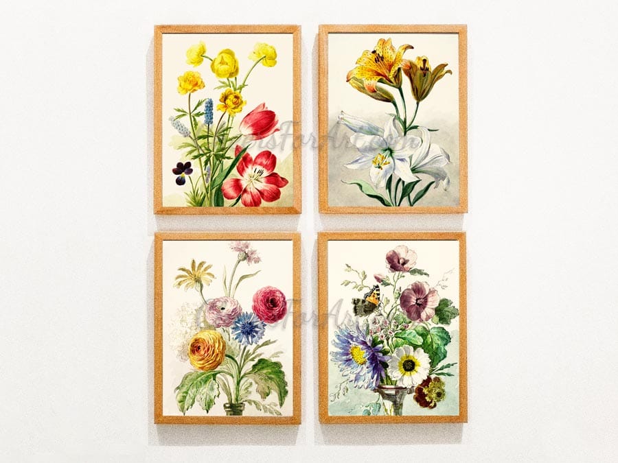 Yellow and White Lilies Willem van Leen - Art Print 2 Yellow and White Lilies Willem van Leen - Art Print - Image 2