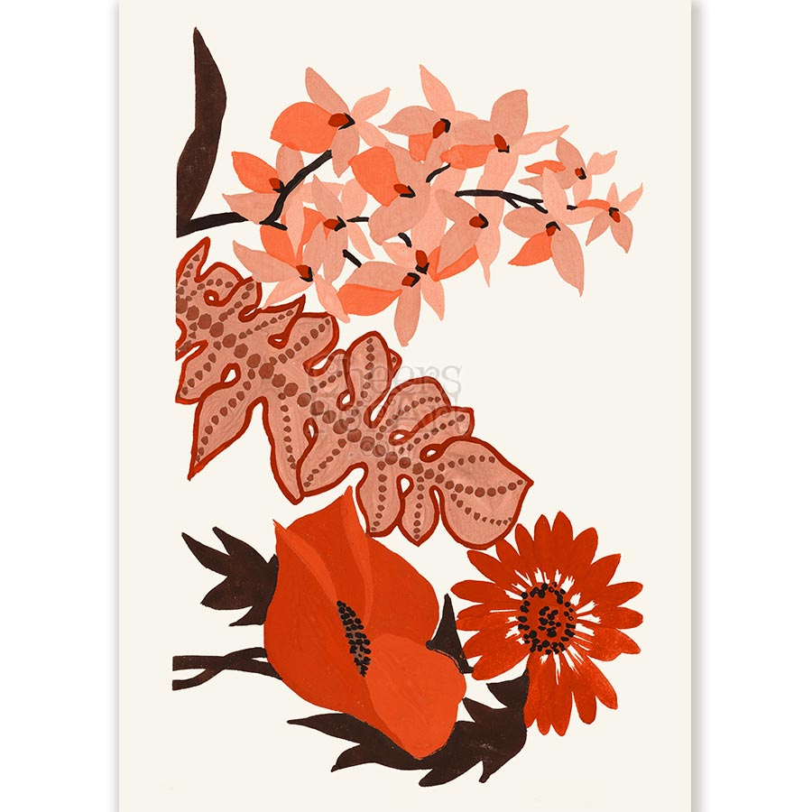 Floral Embroidery Design 2 Atelier Martine - Art Print 1 Floral Embroidery Design 2 Atelier Martine - Art Print