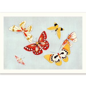 Japanese Kamisaka Sekka Butterflies - Art Print Japanese Kamisaka Sekka Butterflies - Art Print