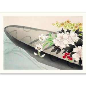 Japanese Kamisaka Sekka Flowers in Boat - Art Print Japanese Kamisaka Sekka Flowers in Boat - Art Print