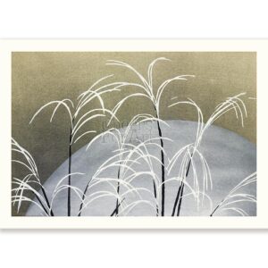 Japanese Kamisaka Sekka Grass and Moon - Art Print Japanese Kamisaka Sekka Grass and Moon - Art Print
