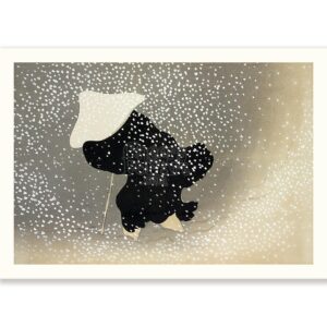 Japanese Kamisaka Sekka In Swirling Snow - Art Print Japanese Kamisaka Sekka In Swirling Snow - Art Print