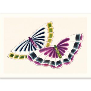 Japanese Kamisaka Sekka Two Butterflies - Art Print Japanese Kamisaka Sekka Two Butterflies - Art Print