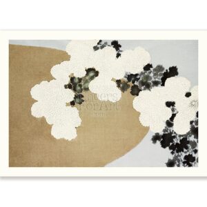Japanese  Kamisaka Sekka White Flowers - Art Print Japanese  Kamisaka Sekka White Flowers - Art Print