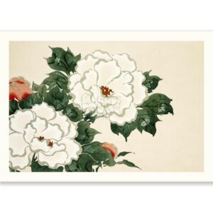 Japanese Kamisaka SekkaWhite flowers - Art Print Japanese Kamisaka SekkaWhite flowers - Art Print
