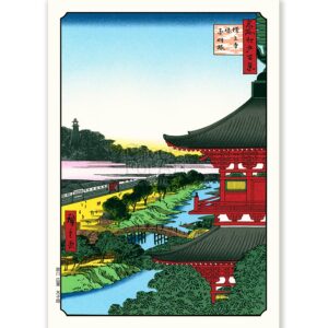 Zojoji Pagoda at Akabane, Temple Andō Hiroshige - Art Print