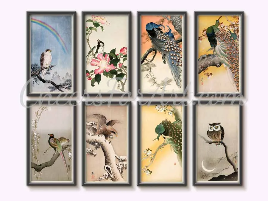 Peacock and Peahen Ohara Koson - Art Print - Image 3