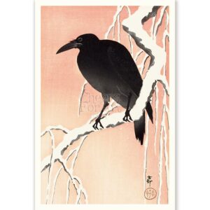 Crow on Branch Ohara Koson - Art Print