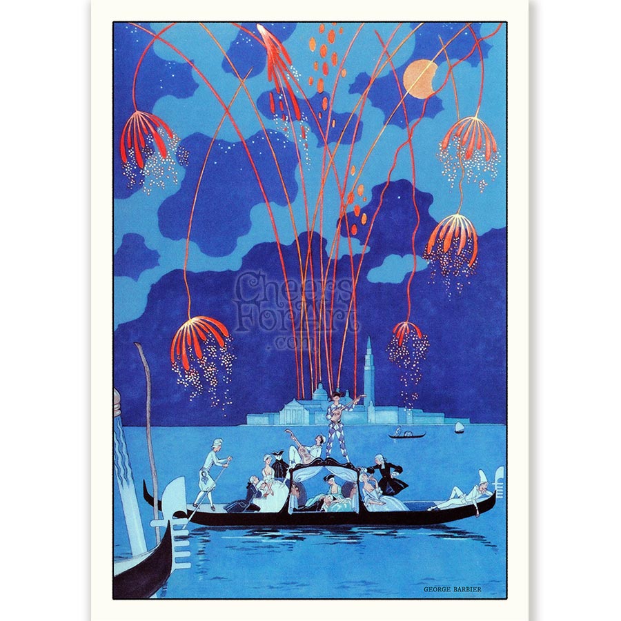 Fireworks George Barbier - Art Print