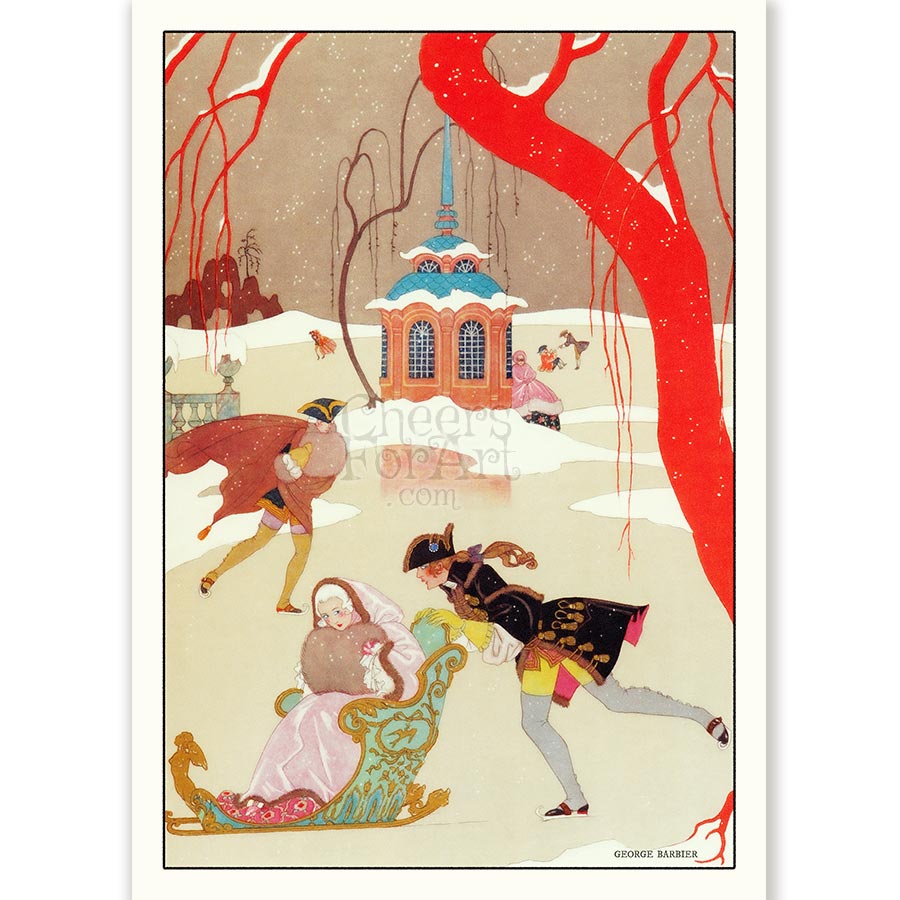 George Barbier Skating - Art Print