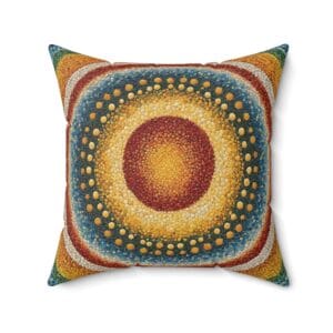 Abstract Circles & Dots - Square Pillow