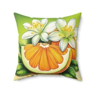 Sliced Orange - Square Pillow, 74066-3