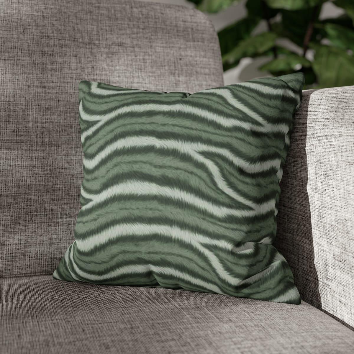 Animal Furry Pattern Green - Pillow Case - Image 4