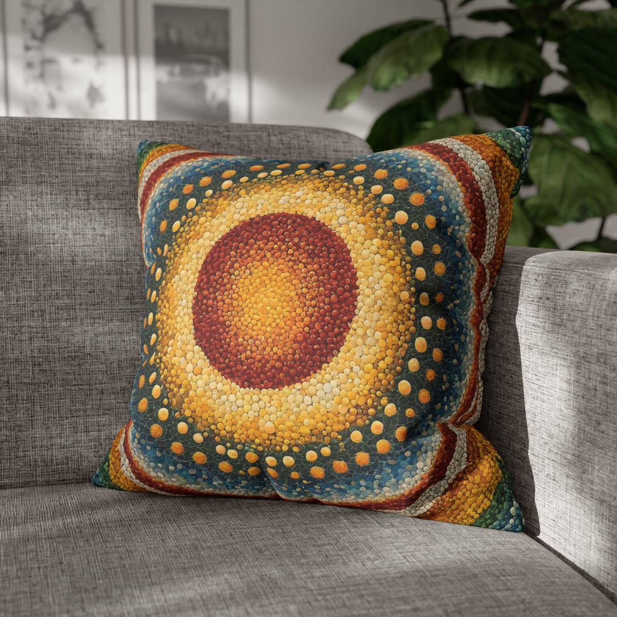 Abstract Circles & Dots - Pillow Case - Image 5