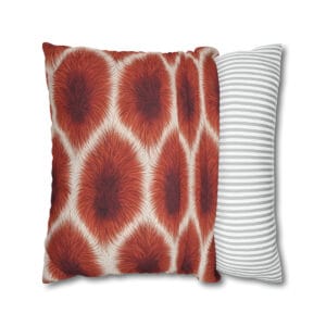 Rust Red Fur Pattern - Pillow Case