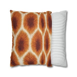 Rust Orange Fur Pattern- Pillow Case