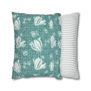 William Morris Tulips in Ocean Green - Pillow Case