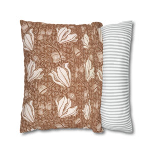 William Morris Tulips in Brown - Pillow Case