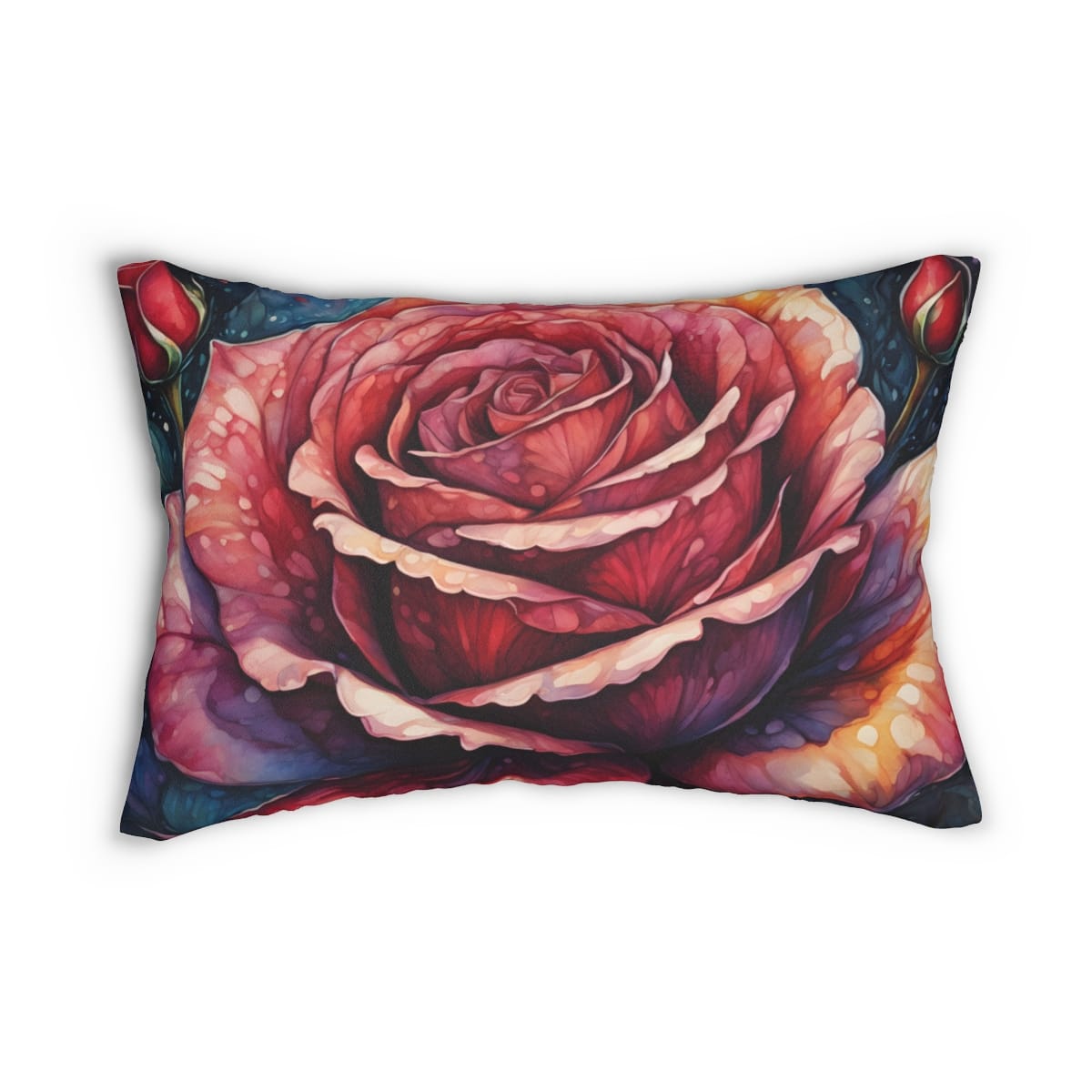 Giant Red Rose Lumbar Pillow  74051-4a