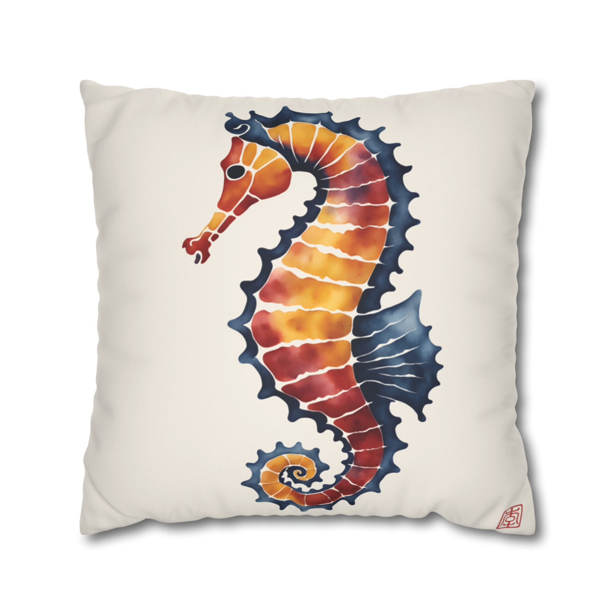 Seahorse In Watercolor Pillow Case 74204-1a - Image 2