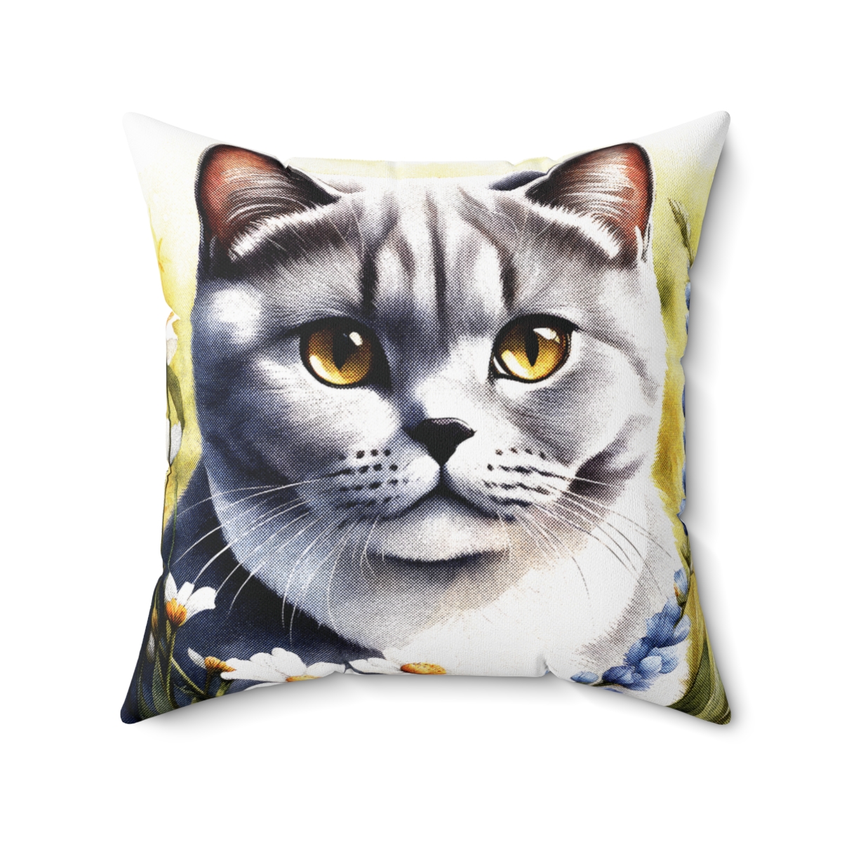 British Short hair Cat Square Pillow, 74021-4