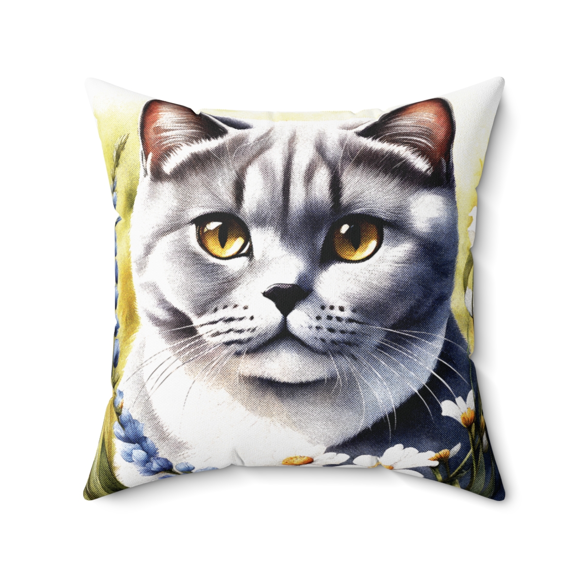 British Short hair Cat Square Pillow, 74021-4 - Image 2