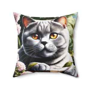 British Shorthair Cat Square Pillow, 74021-3