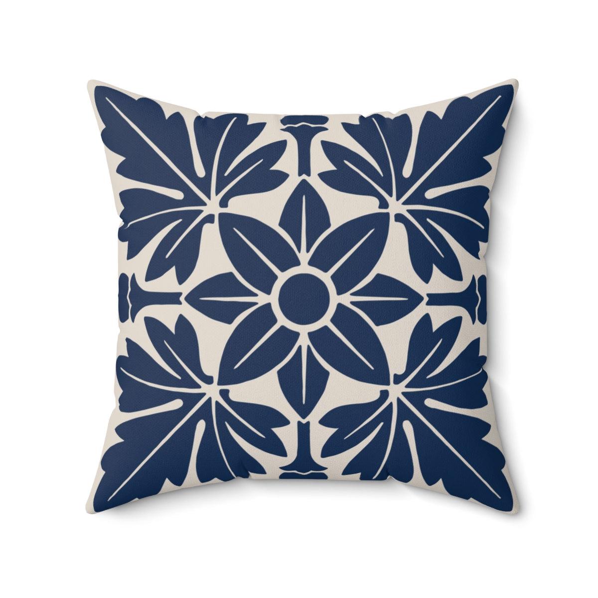 Floral Pattern In Blue. Square Pillow, 74156-1c