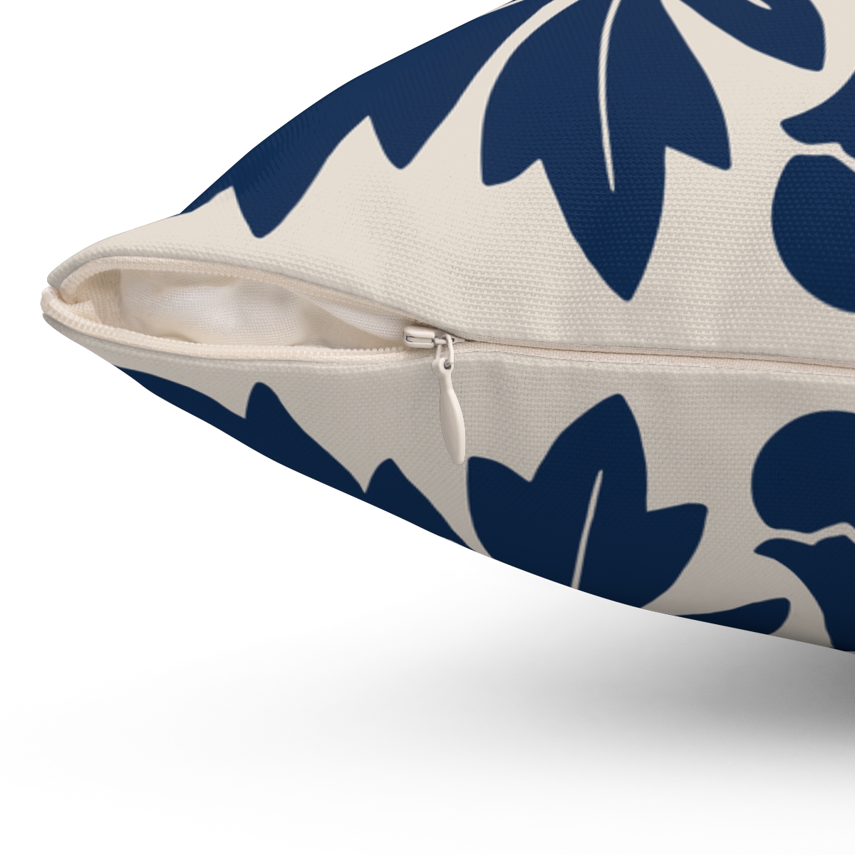 Floral Pattern In Blue. Square Pillow, 74156-1c - Image 3