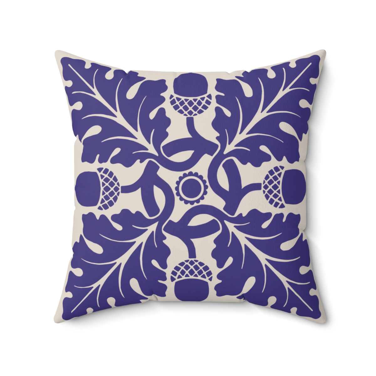 Flower and Foliage Pattern In Purple. Square Pillow, 74156-4f