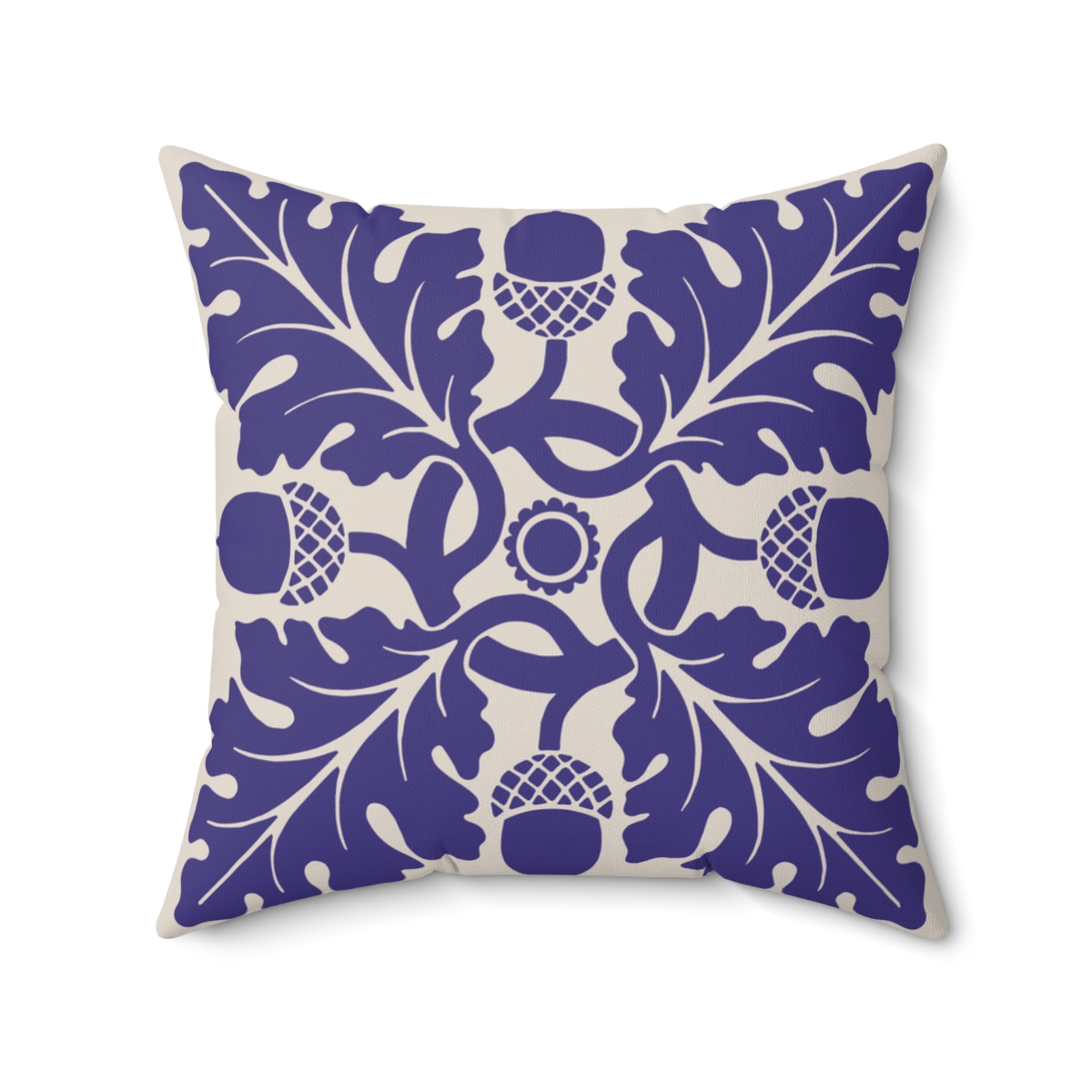 Flower and Foliage Pattern In Purple. Square Pillow, 74156-4f - Image 2