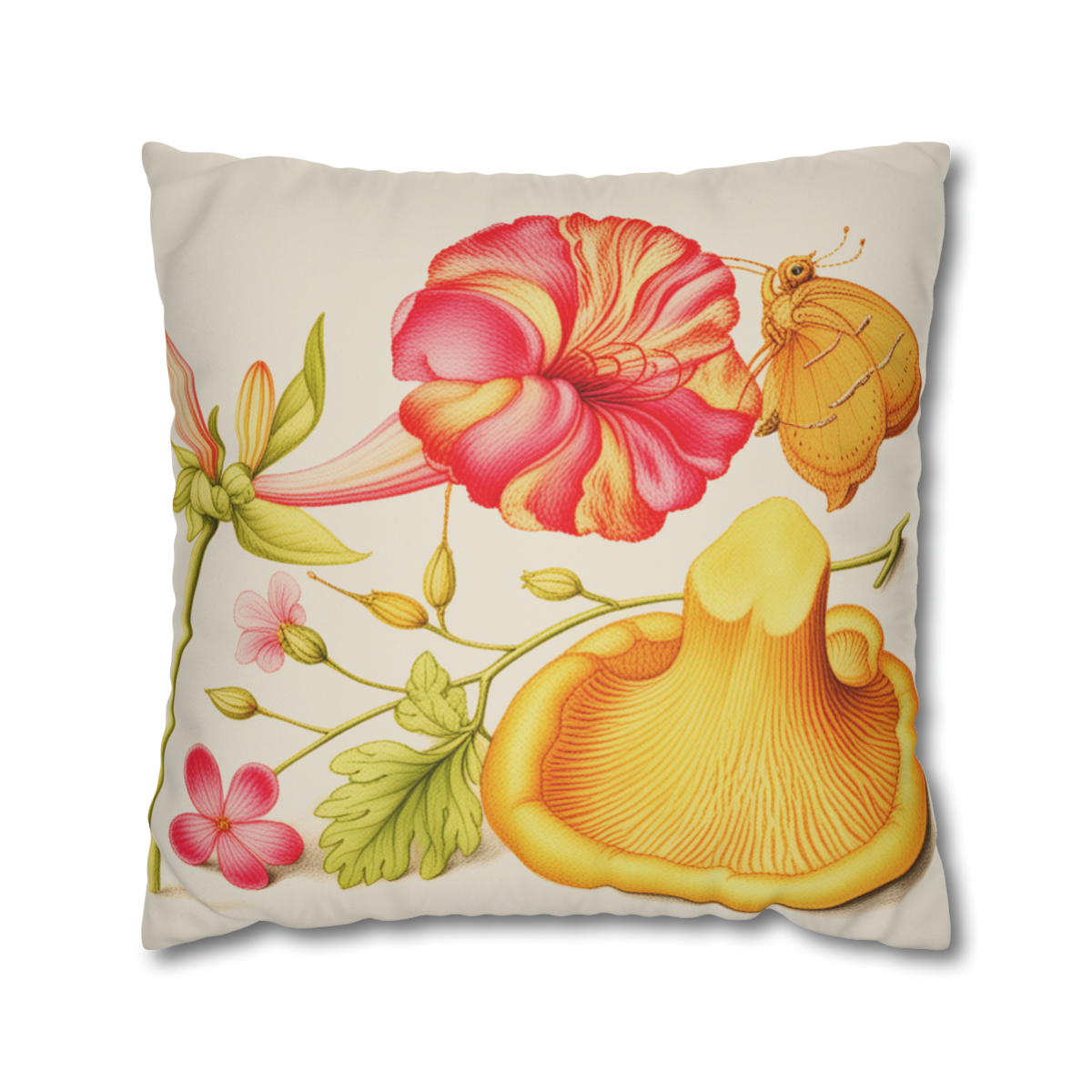 Georg Bocksay Herb Robert & Chanterelle. Pillow Case A4-9 - Image 2