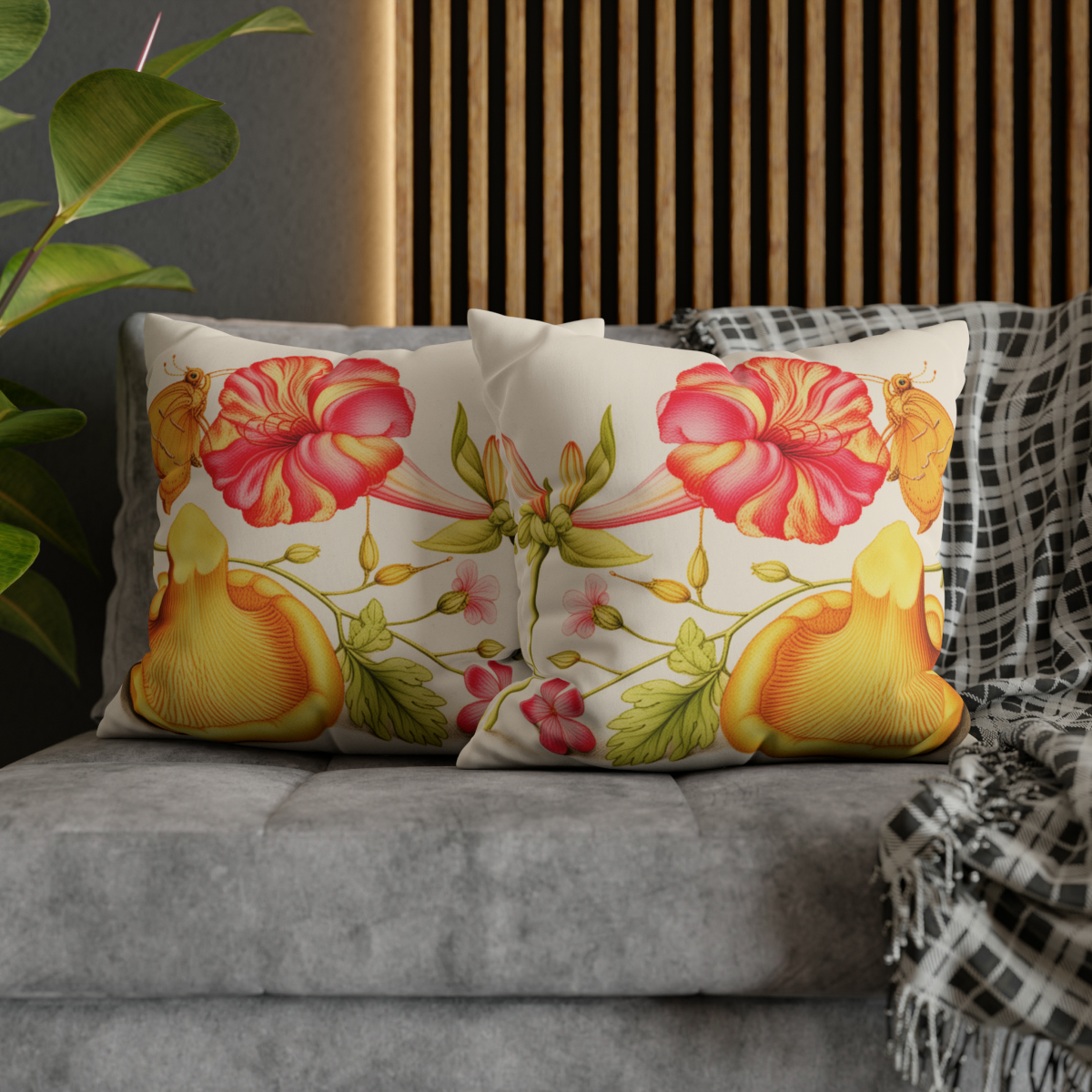 Georg Bocksay Herb Robert & Chanterelle. Pillow Case A4-9 - Image 5