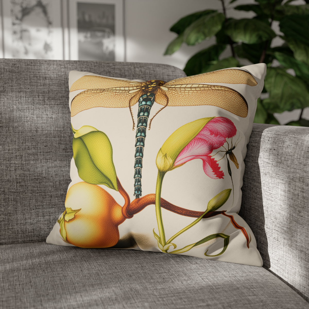 Georg Bocksay Dragonfly & Pear. Pillow Case A4-21 - Image 4