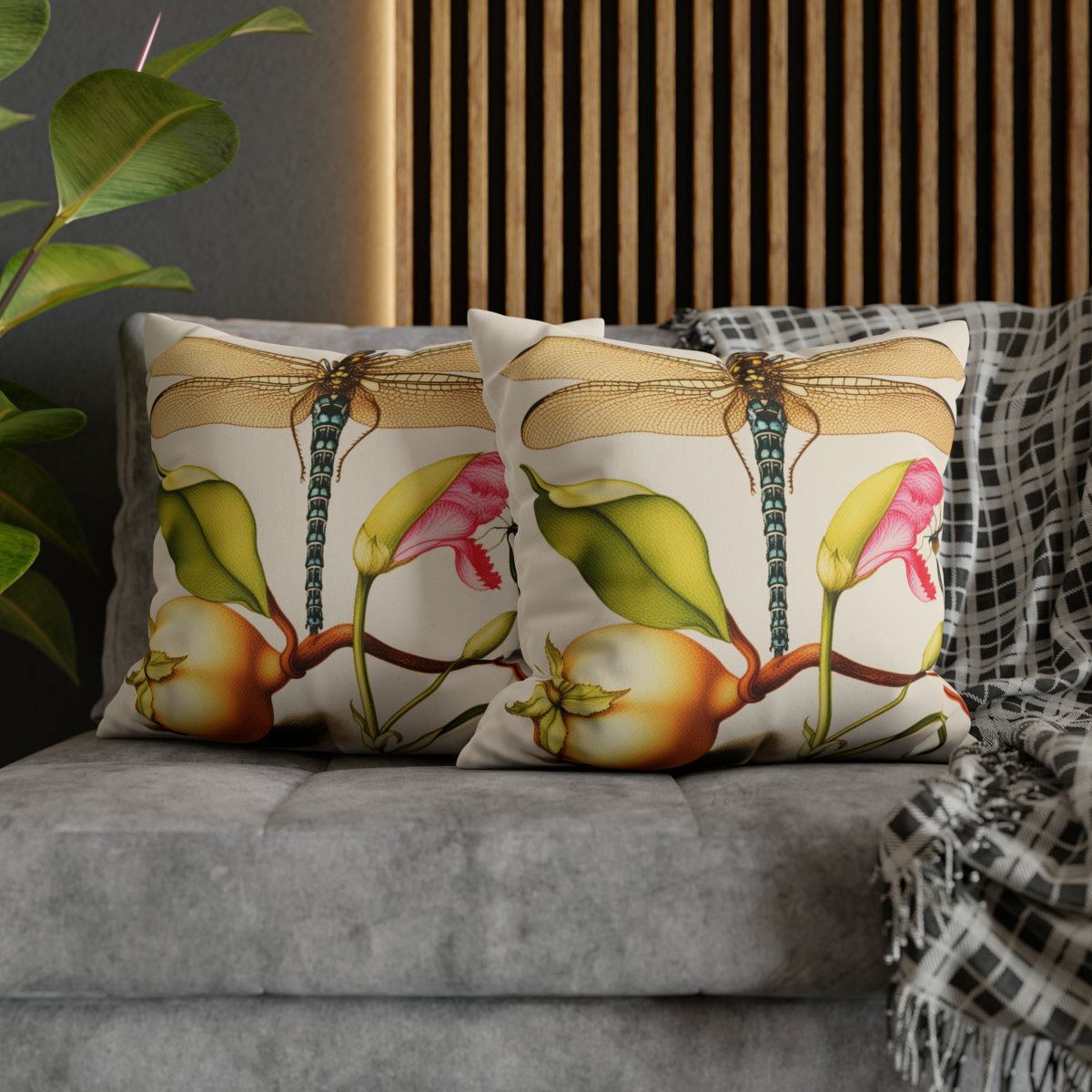 Georg Bocksay Dragonfly & Pear. Pillow Case A4-21 - Image 5