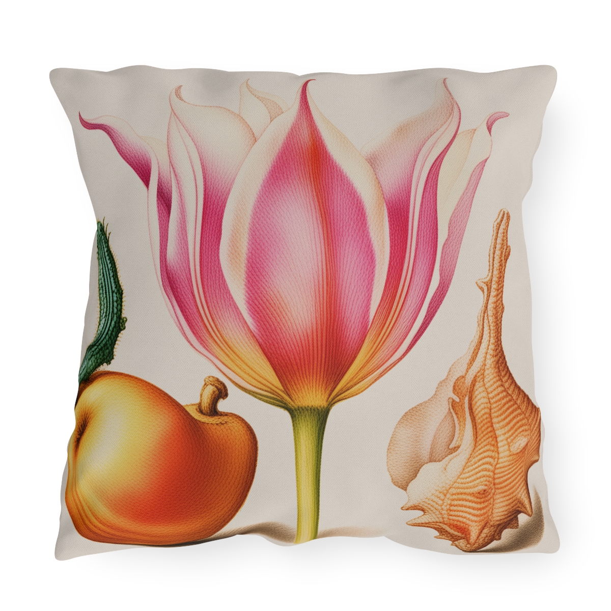 Georg Bocksay Pear & Tulip. Outdoor Pillow A4-5