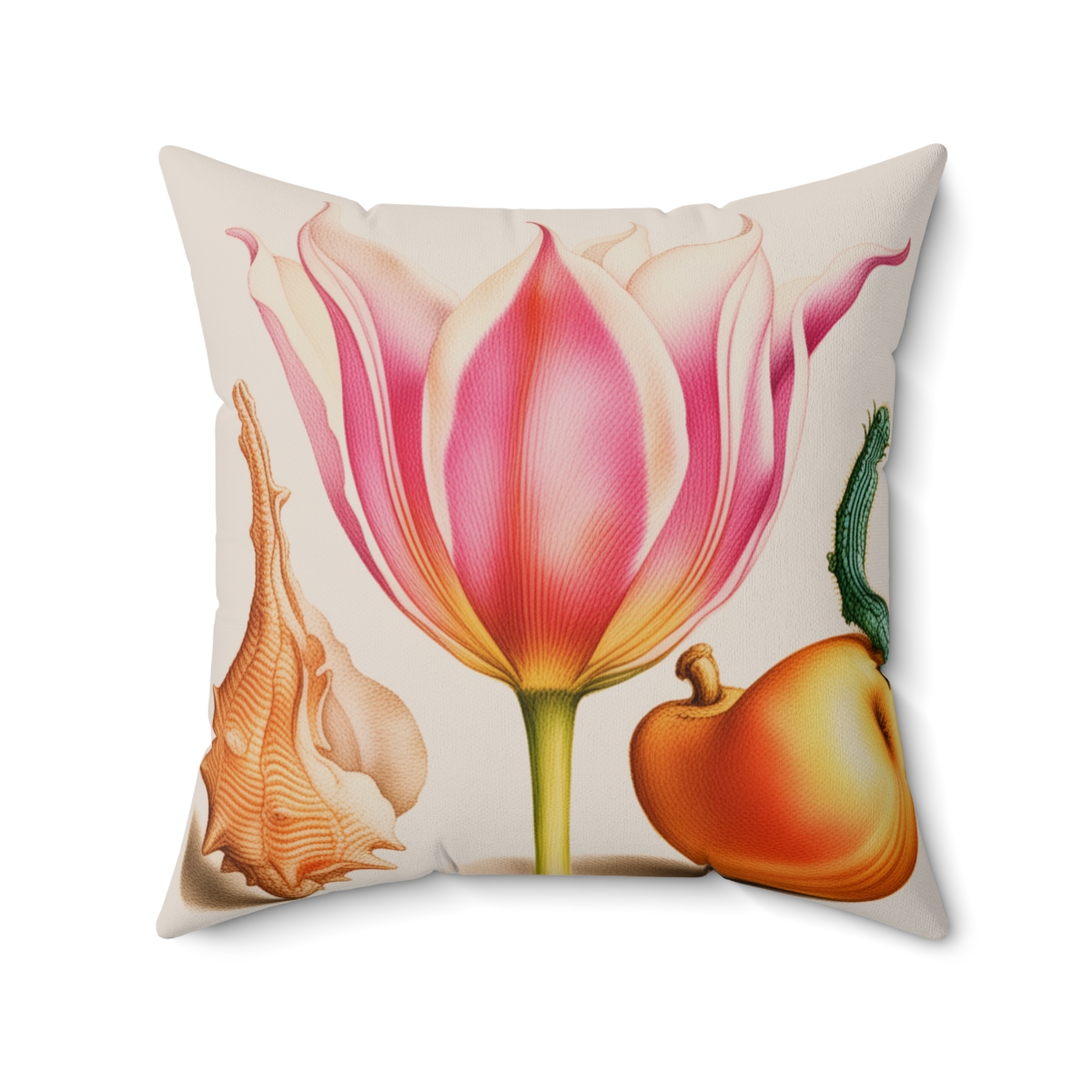 Georg Bocksay Pear & Tulip. Square Pillow A4-5 2 Georg Bocksay Pear & Tulip. Square Pillow A4-5 - Image 2