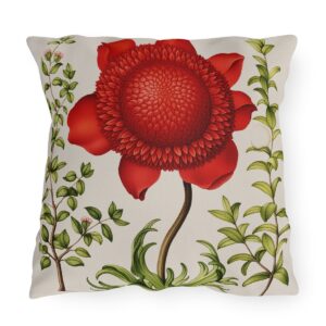 Georg Bocksay Poppy Anemone. Outdoor Pillow  A4-1