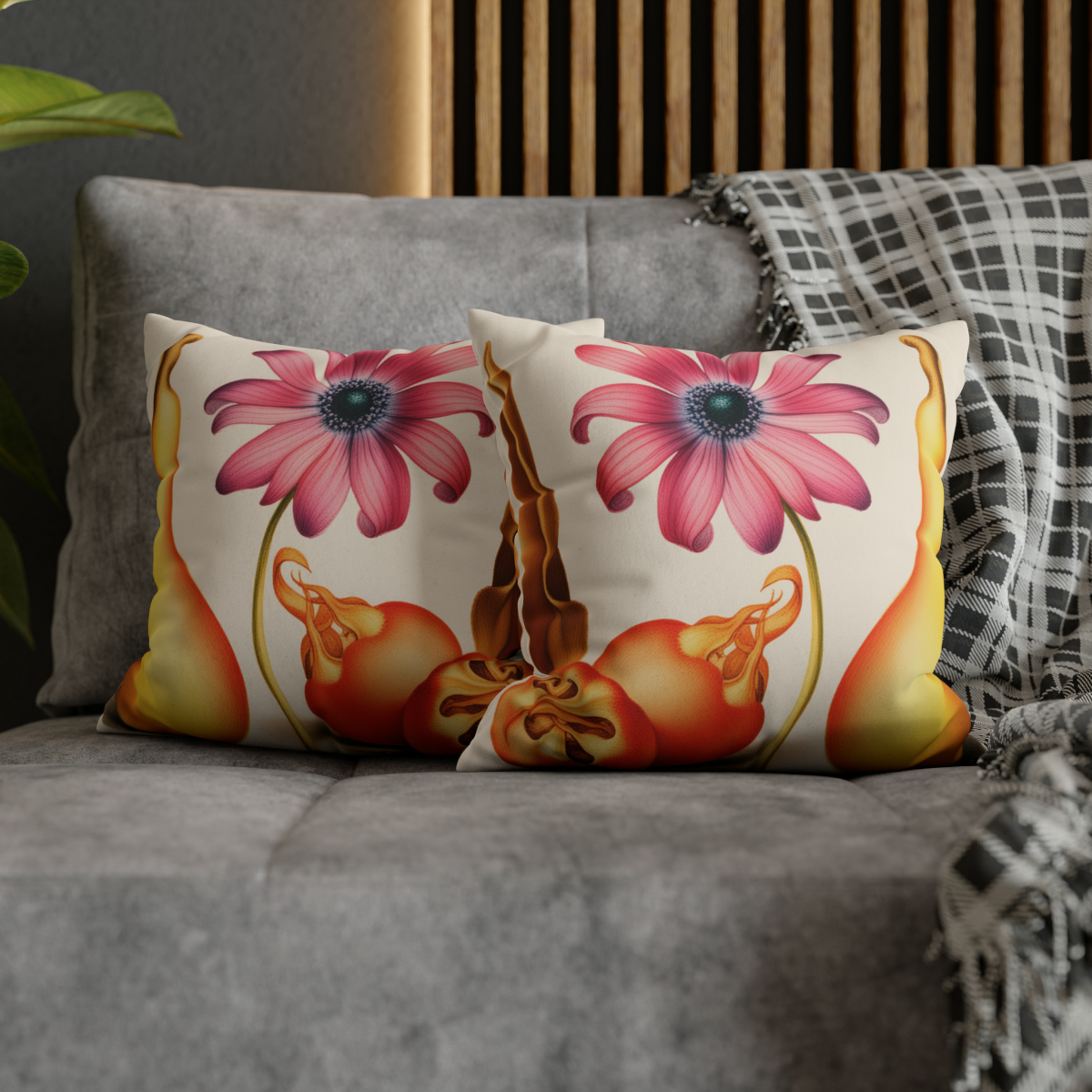 Georg Bocksay Poppy Anemone & Pear. Pillow Case A4-8 - Image 5