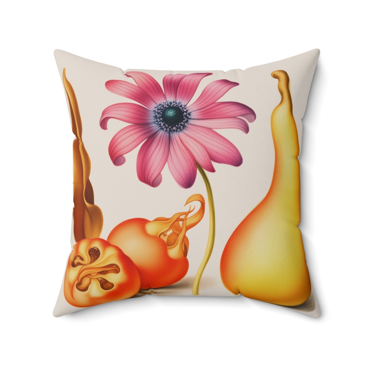 Georg Bocksay Poppy Anemone & Pear. Square Pillow A4-8