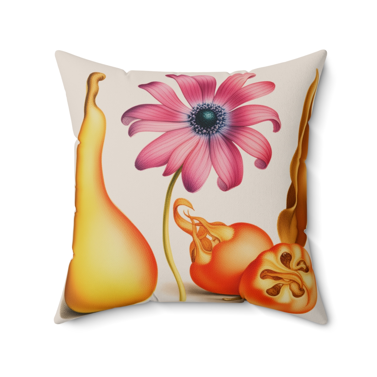 Georg Bocksay Poppy Anemone & Pear. Square Pillow A4-8 - Image 2