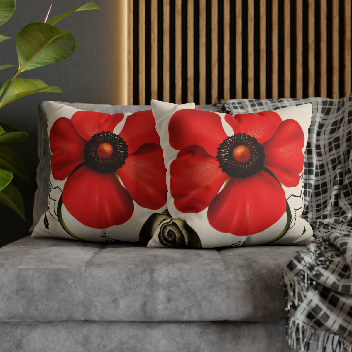 Georg Bocksay Poppy Anemone. Pillow Case A4-2 - Image 5