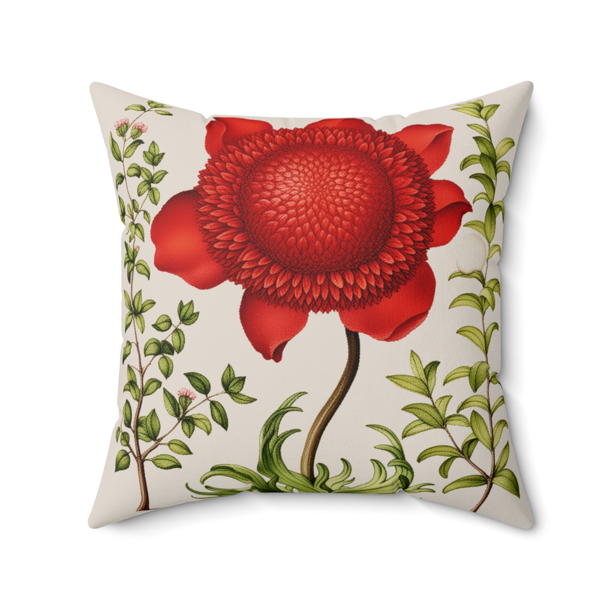 Georg Bocksay Poppy Anemone. Square Pillow A4-1