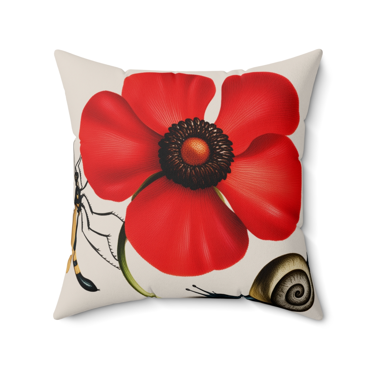 Georg Bocksay Poppy Anemone. Square Pillow A4-2 - Image 2
