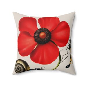 Georg Bocksay Poppy Anemone. Square Pillow A4-2