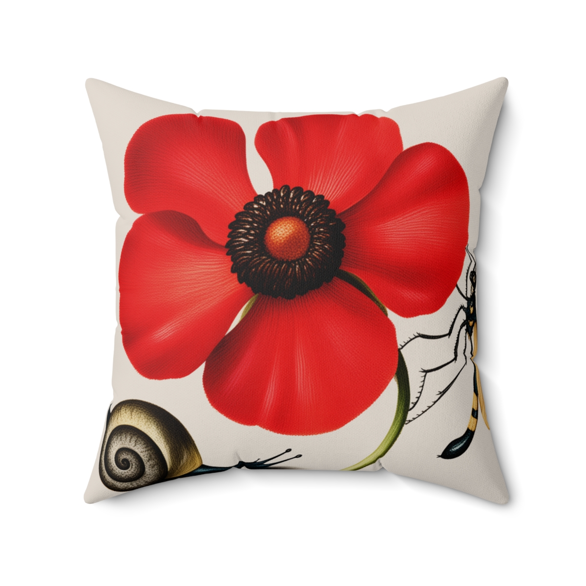 Georg Bocksay Poppy Anemone. Square Pillow A4-2