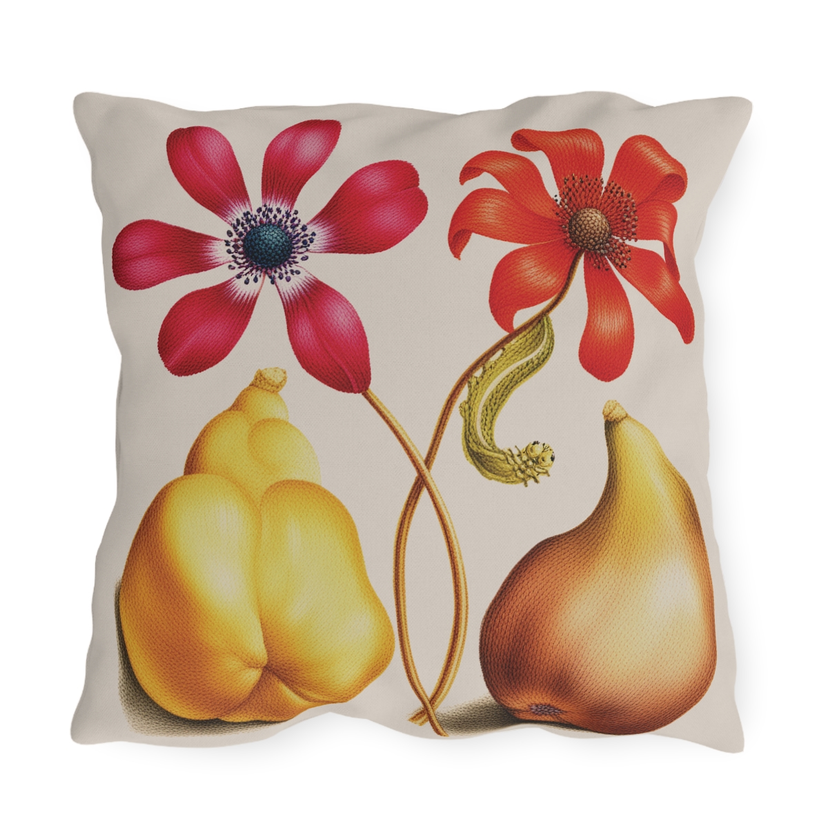 Georg Bocksay Poppy Anemones & Fig. Outdoor Pillow  A4-10 - Image 2