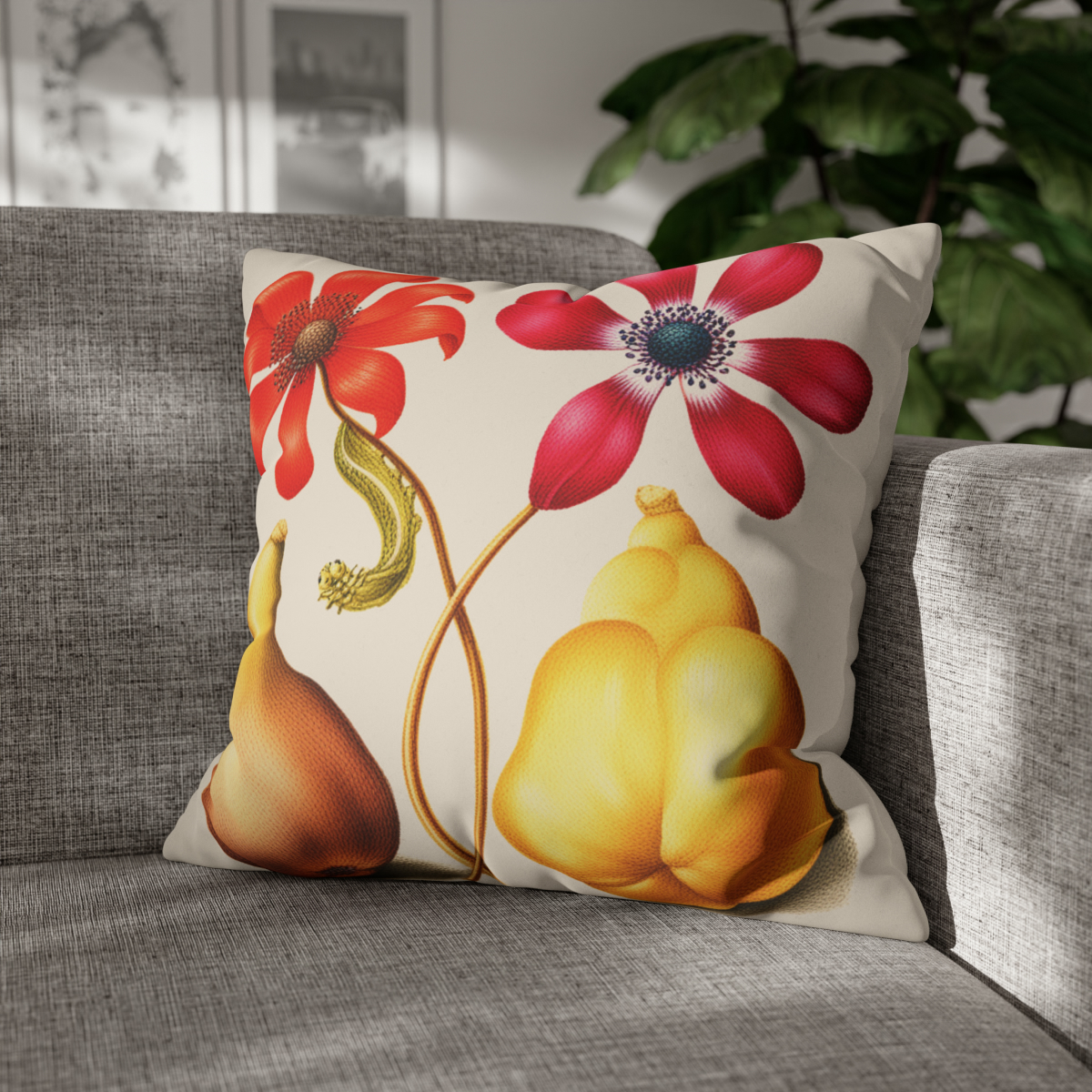 Georg Bocksay Poppy Anemones & Fig. Pillow Case A4-10 - Image 4