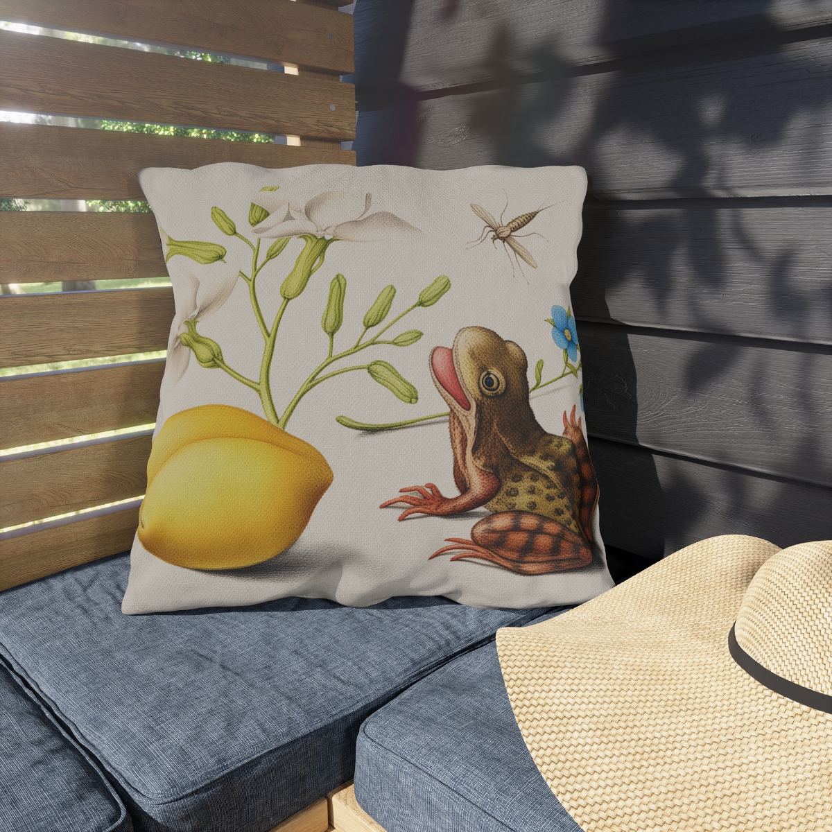 Georg Bocskay Almond & Frog. Outdoor Pillow A4-15 - Image 3