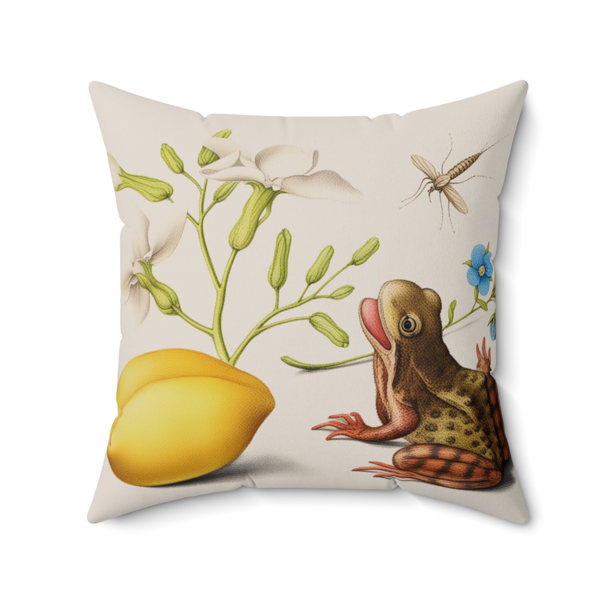 Georg Bocskay Almond & Frog. Square Pillow A4-15 1 Georg Bocskay Almond & Frog. Square Pillow A4-15